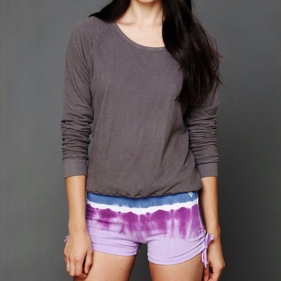 Free People Pants - SoLow x Free People Movement tie dye cycle shorts Sz M FLAWED